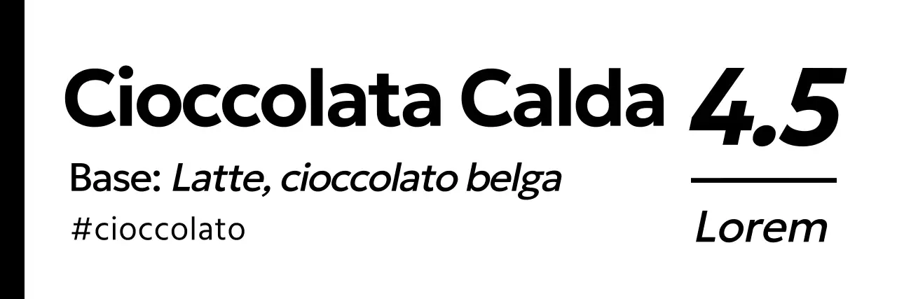 Bevande e caffè moderni in bianco e nero