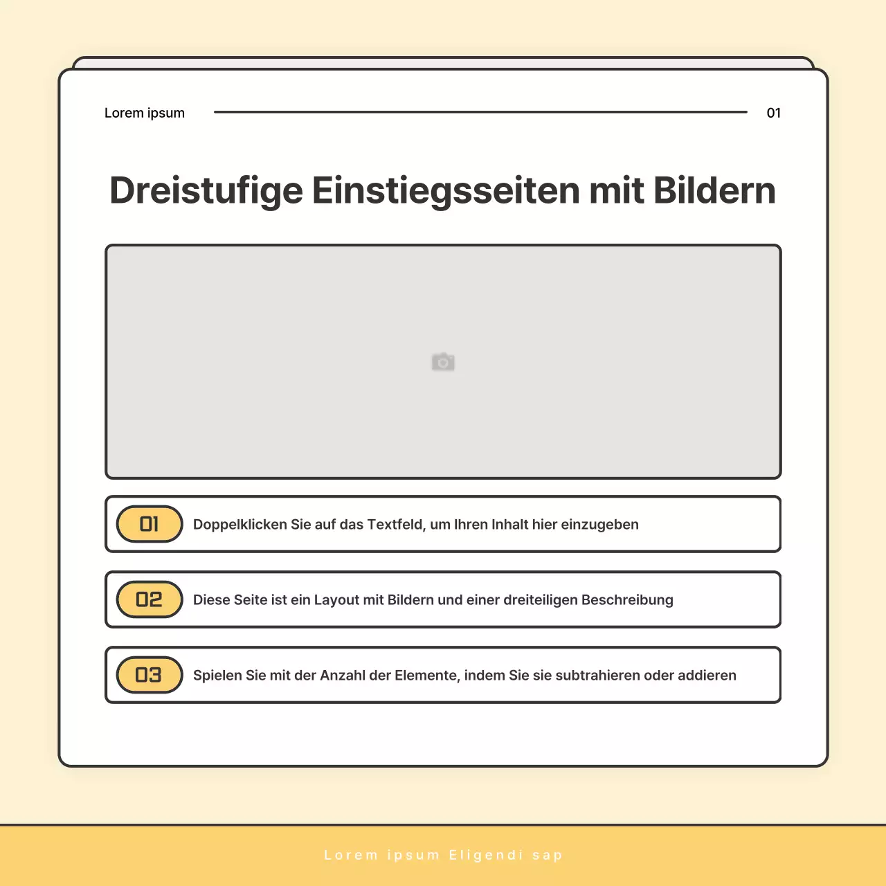 Ein einfacher gelb-weißer Rundbrief des Sozialamtes