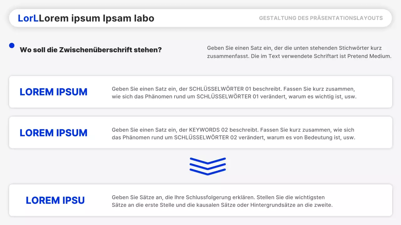 Ein einfacher Bericht in blauem und schwarzem Layout