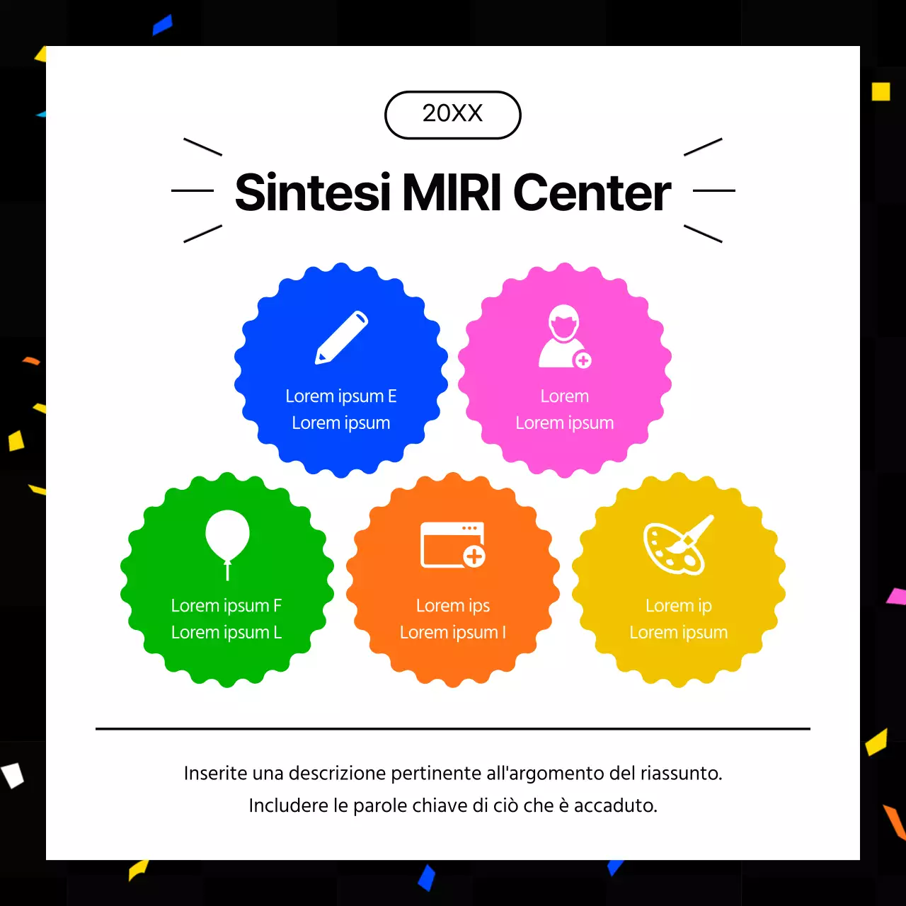 Rapporti di fine anno kitsch in rosa acceso e colori fluorescenti