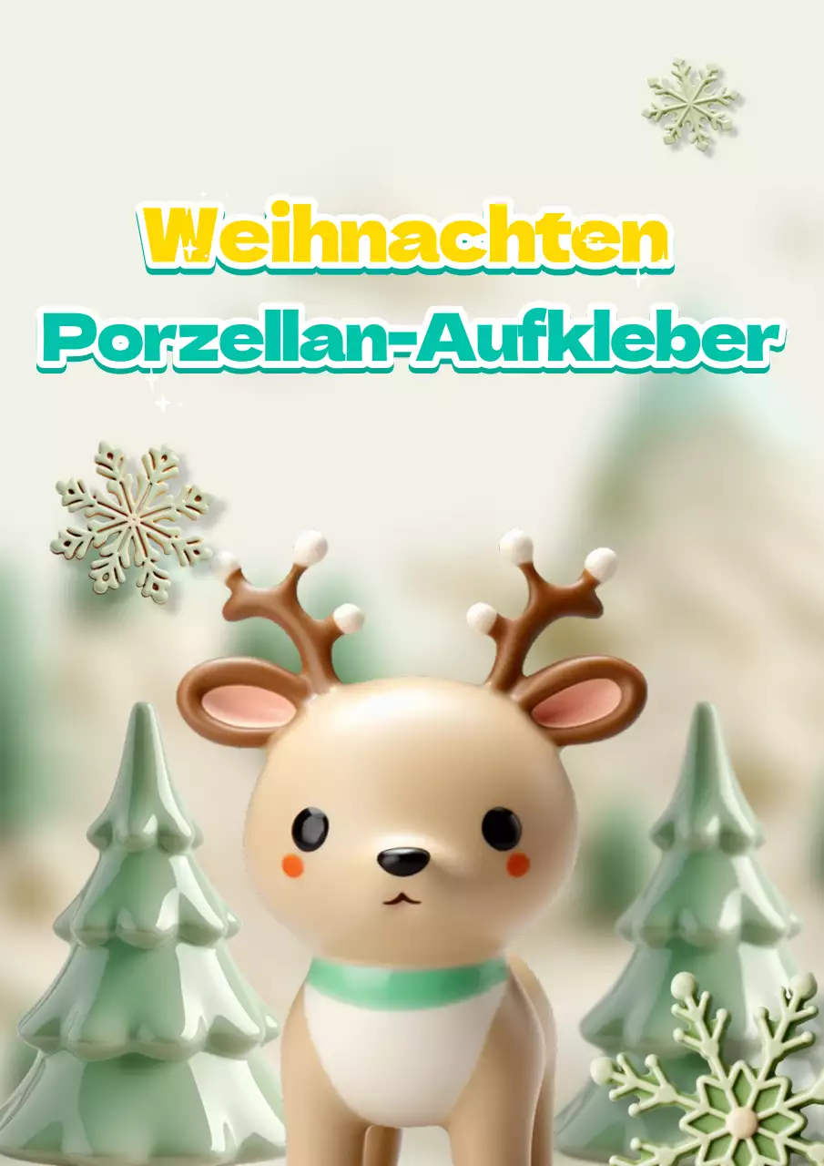 Weihnachts-Porzellanaufkleber