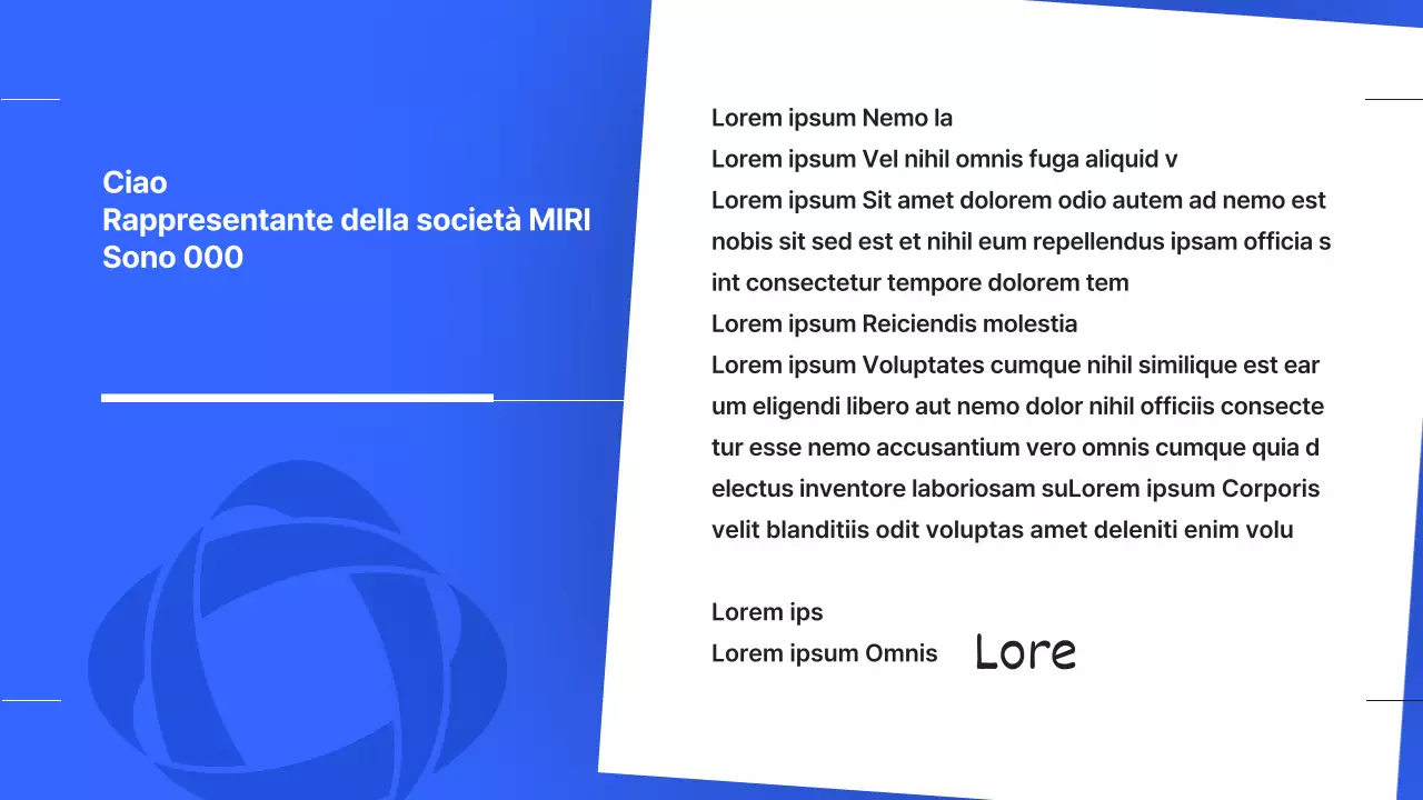 Un semplice rapporto di performance di fine anno in blu