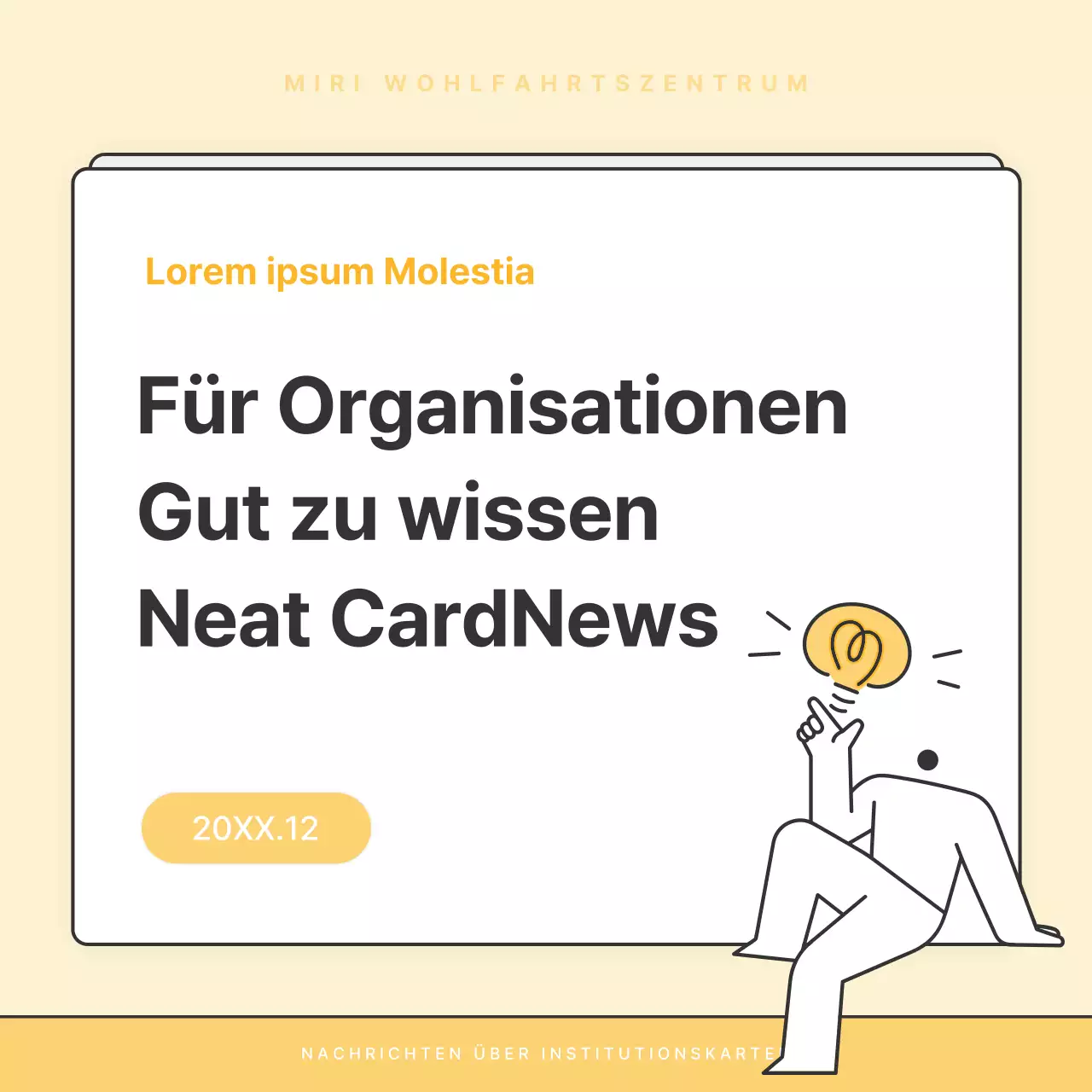 Ein einfacher gelb-weißer Rundbrief des Sozialamtes