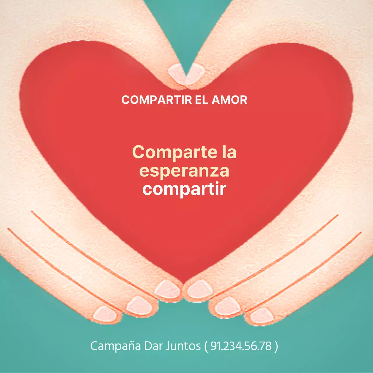 Una sencilla campaña de donaciones en rojo y menta para compartir la esperanza