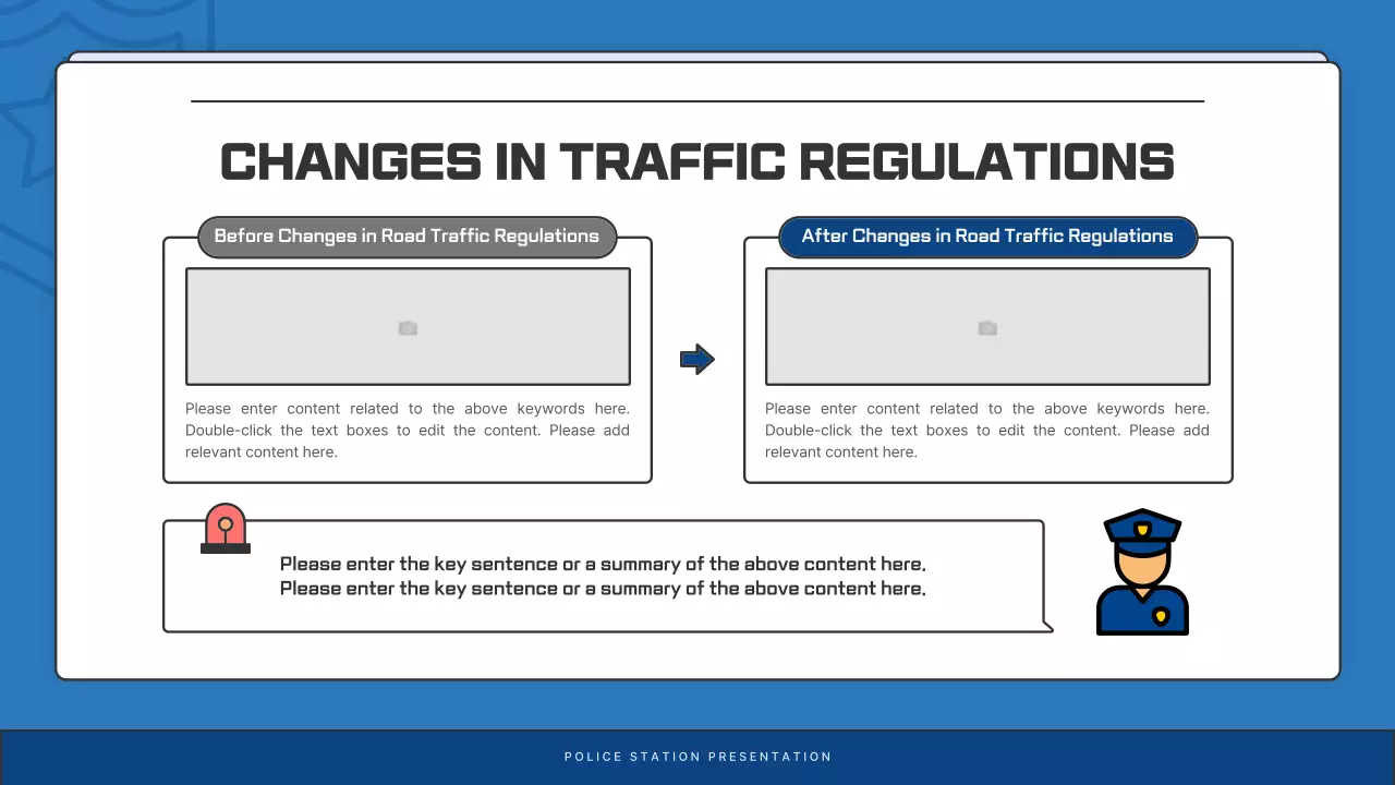 Blue Modern Police Newsletter Presentation