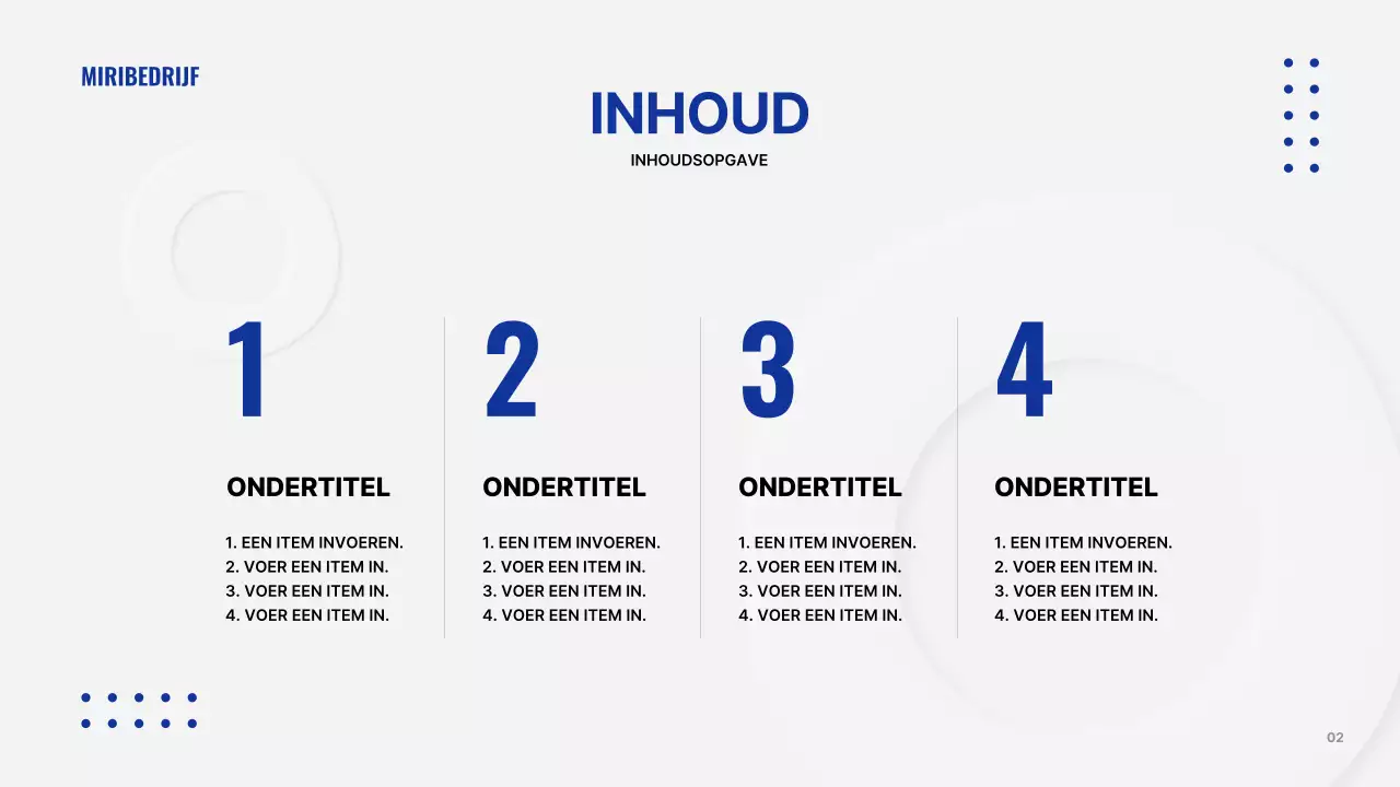 Een grijze, eenvoudige bedrijfspresentatie