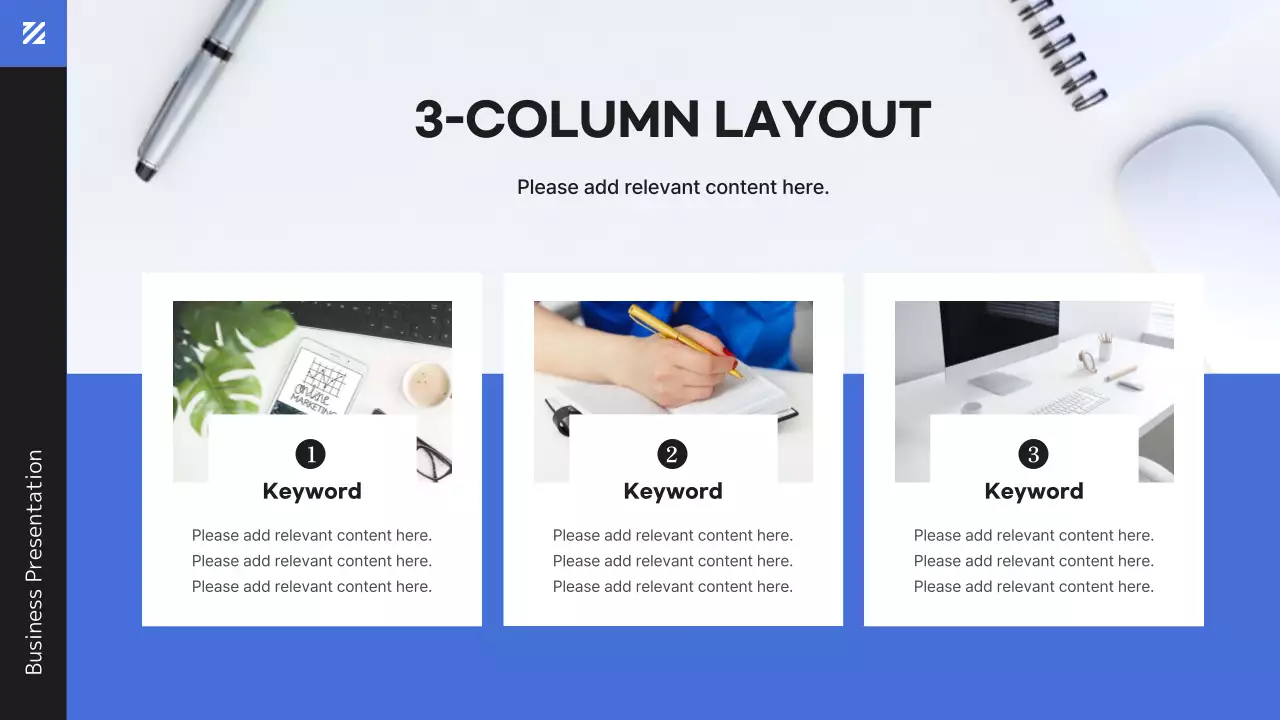 The Modern Worker in Blue Business Presentation