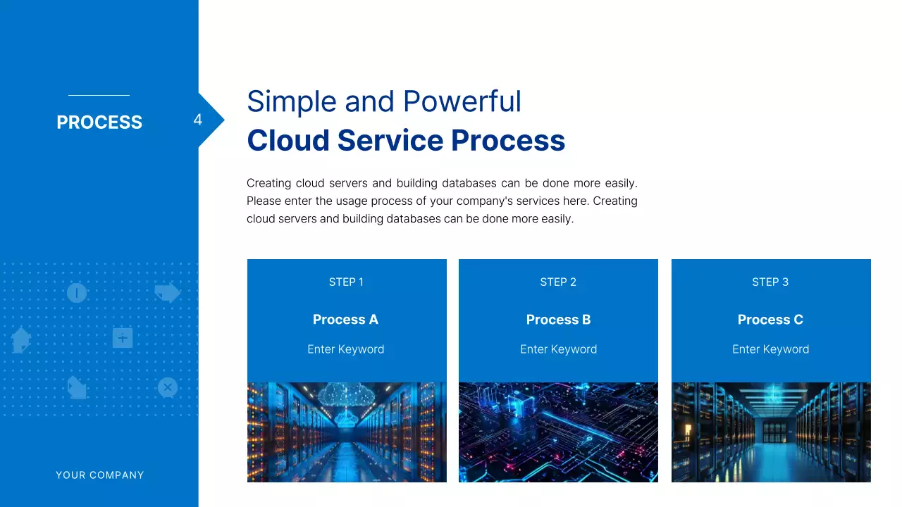 A simple blue and white business plan