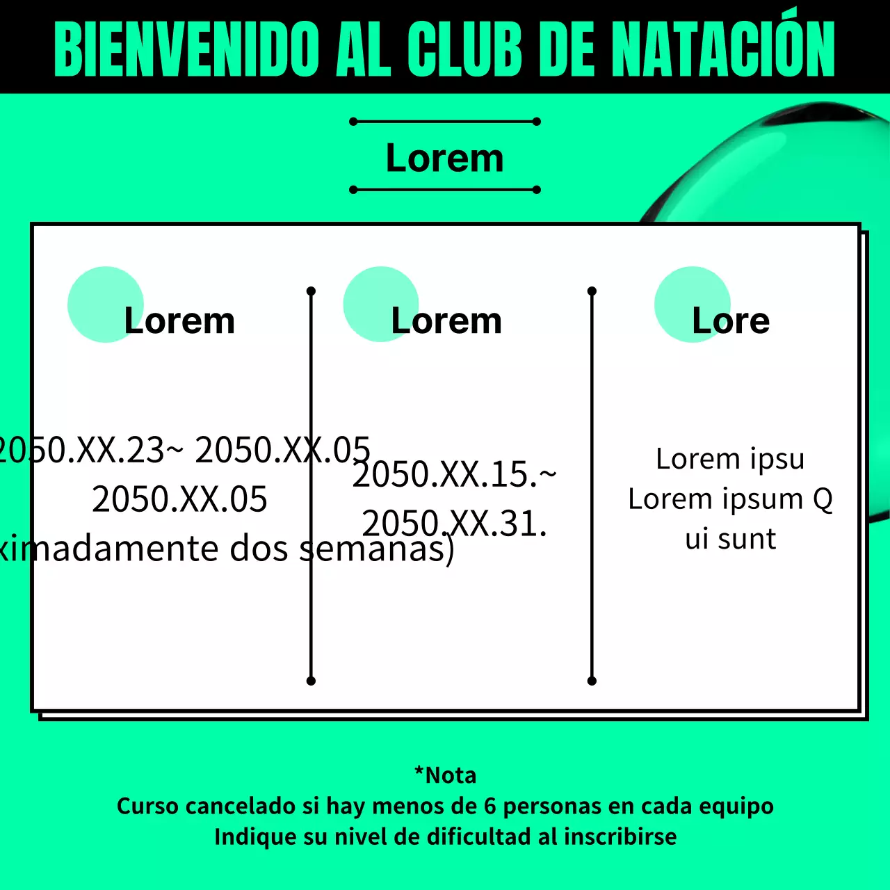 Promueva la captación de nadadores con la tendencia verde y negra