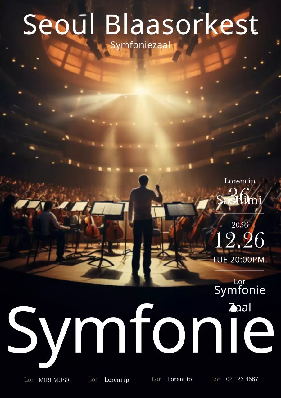 Promoot een klassiek concert in zwart-wit