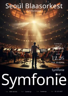 Promoot een klassiek concert in zwart-wit