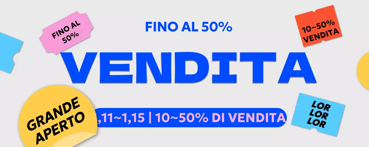 Annunci di vendita in testo blu