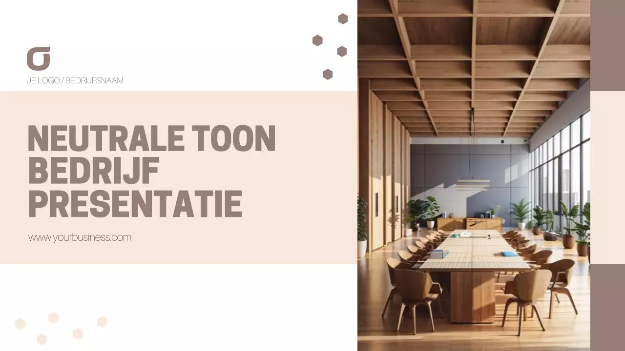 Klassieke zakelijke materialen in beige en bruin