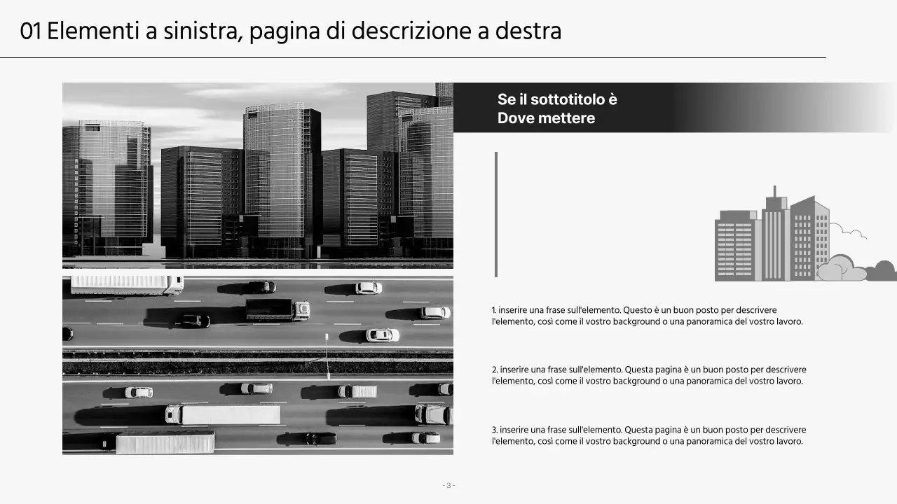 Presentazioni aziendali moderne in bianco e nero