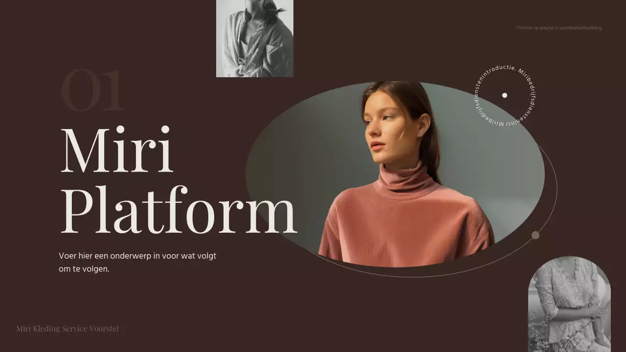 Moderne prospectus voor zakelijke diensten in beige en bruin