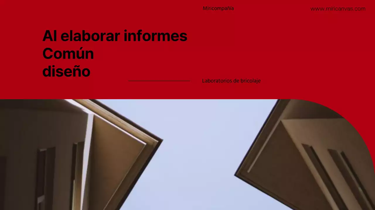 Informe de diseño sencillo en rojo y gris