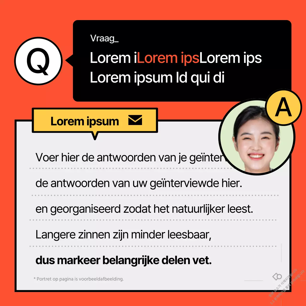 Promoot vacatures met eenvoudige oranje tekstballonnen