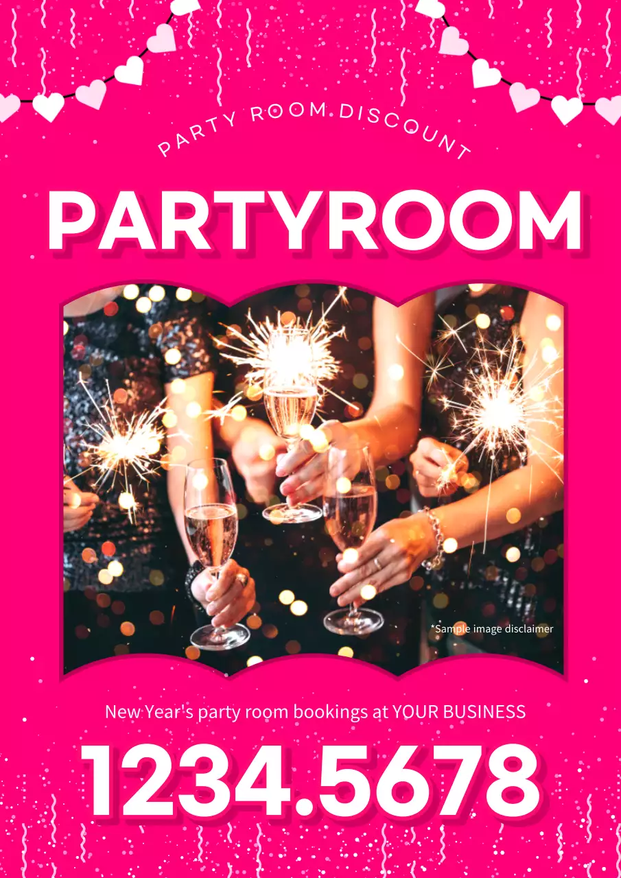 Pink Trendy Party Promotion Poster