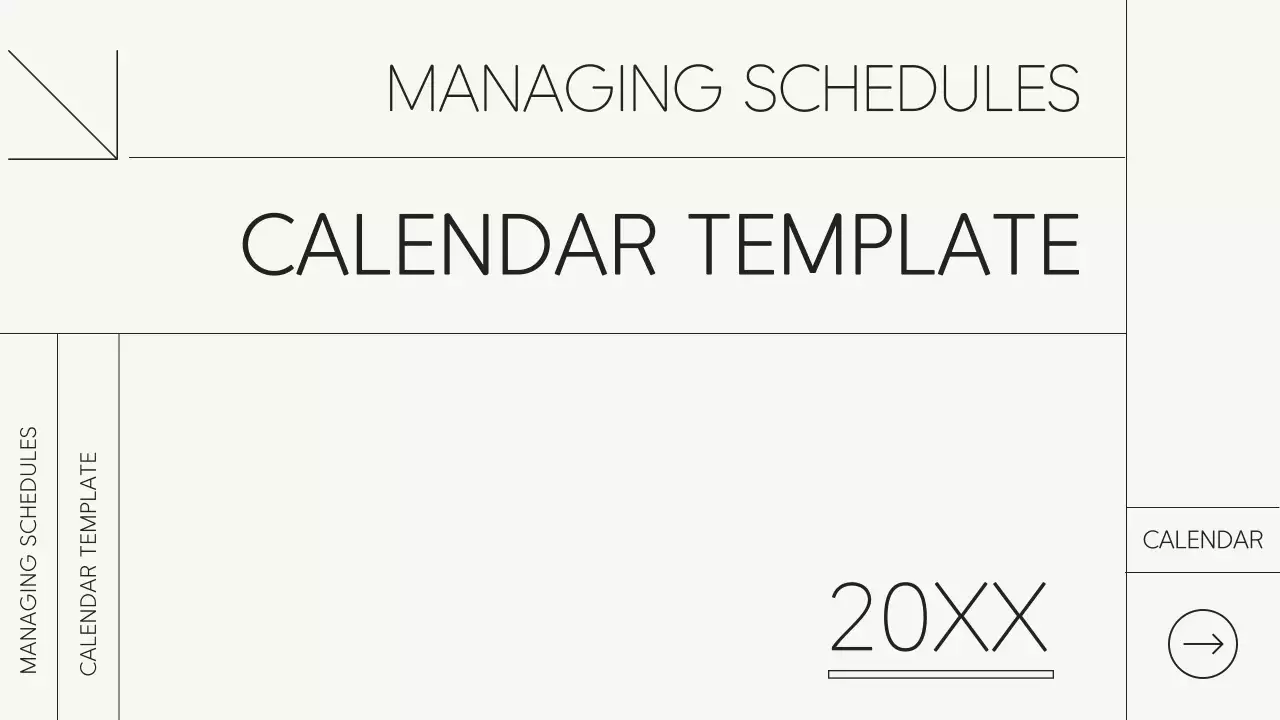 베이지 미니멀 캘린더 플래너 프레젠테이션