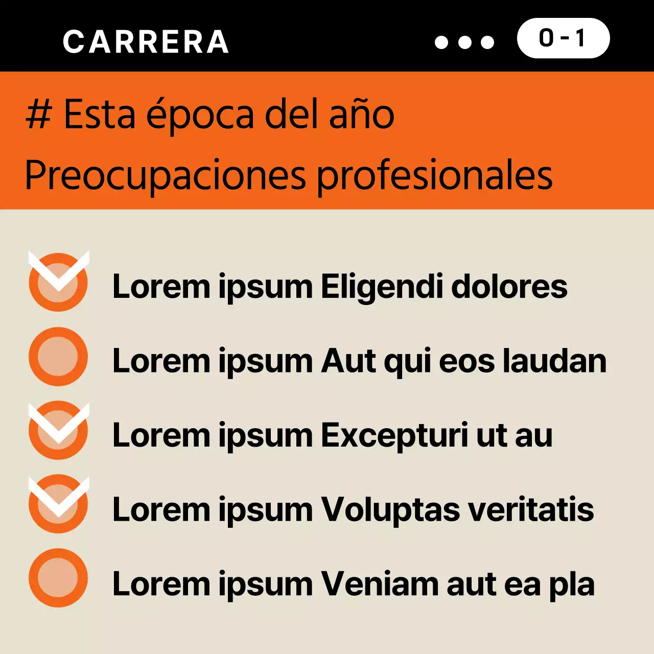 Plan de empresa sencillo en naranja y beige