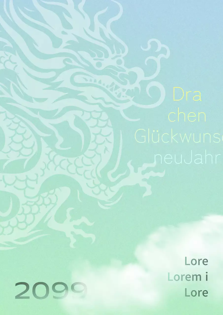 Orientalische Neujahrsankündigungen in Chartreuse