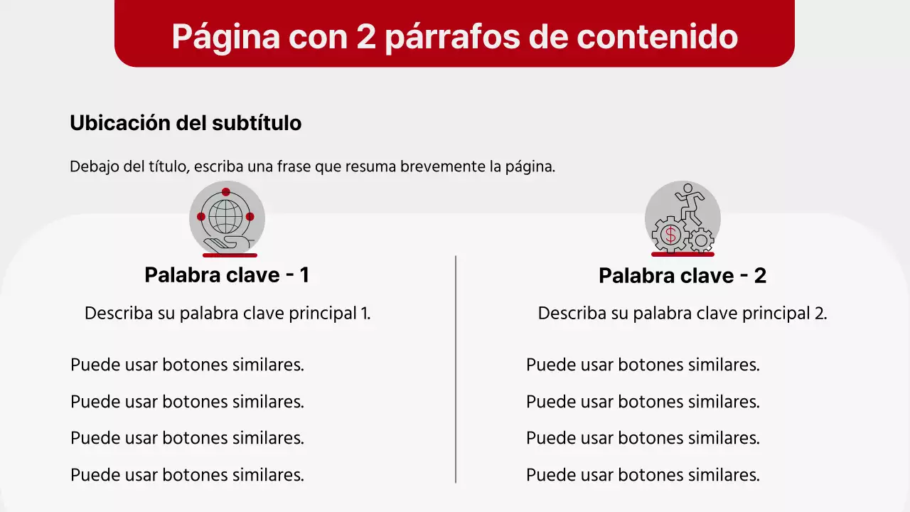 Informe de diseño sencillo en rojo y gris