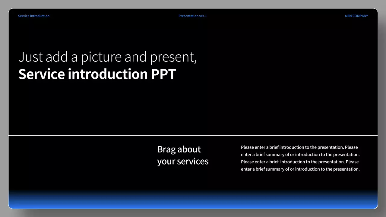 Black Modern Service Presentation