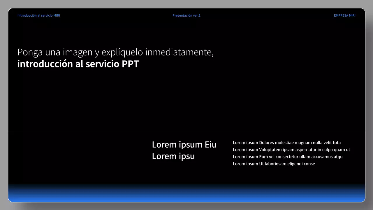 Un sencillo informe de servicio en negro y azul
