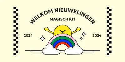 Ontwerp een Jaar in de Regenboog briefpapier