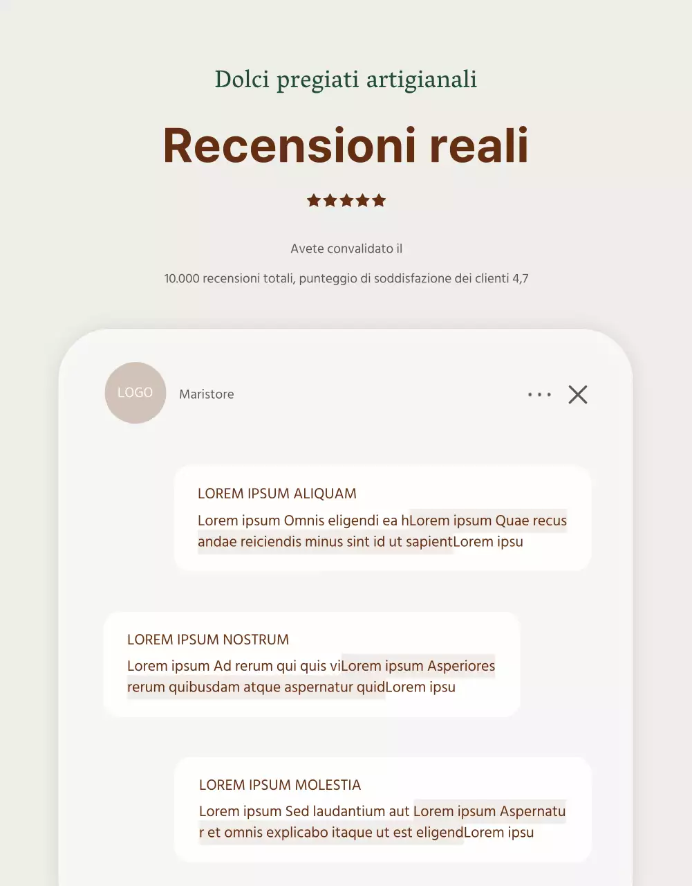 Pubblicità per un semplice set da regalo per le vacanze hanwa in beige e marrone