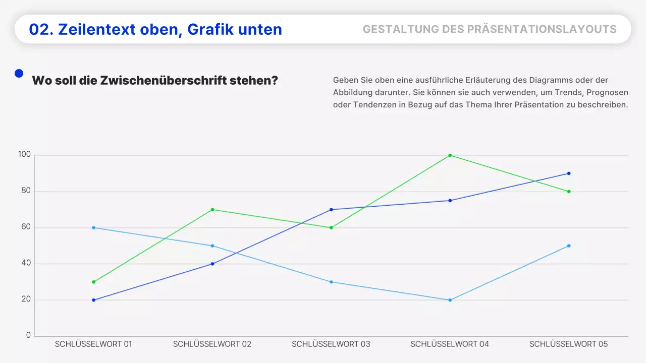 Ein einfacher Bericht in blauem und schwarzem Layout