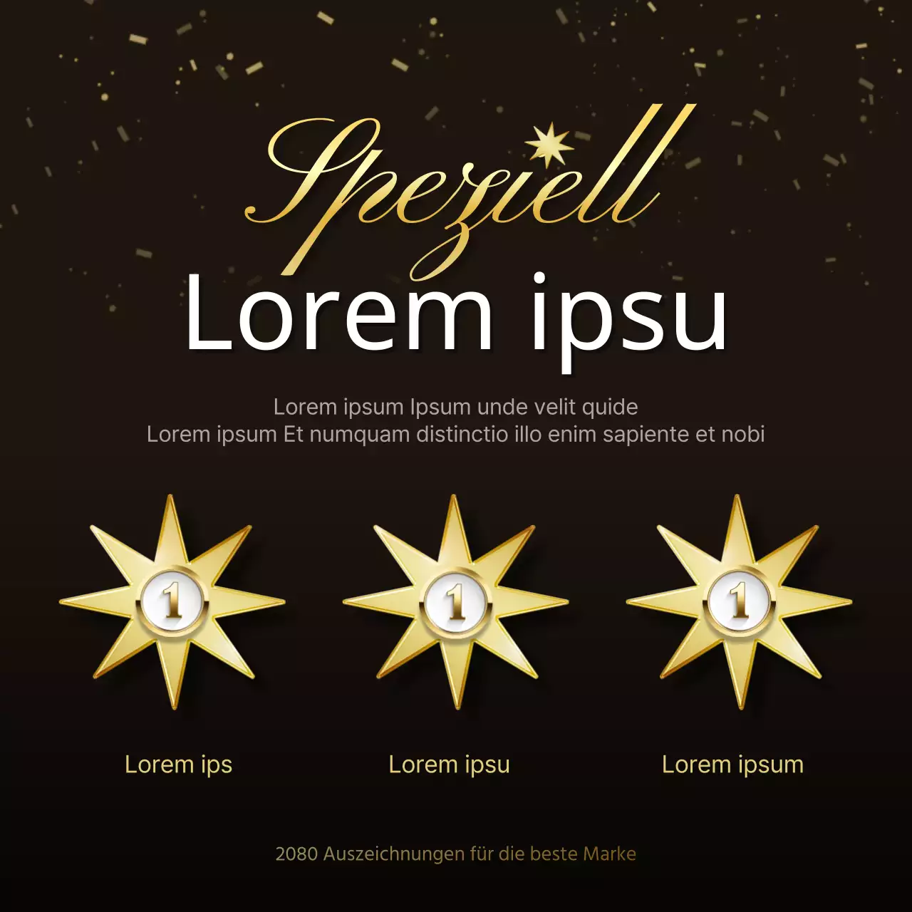 Werben Sie für eine luxuriöse Markenauszeichnungs-Veranstaltung zum Jahresende in Braun und Gold