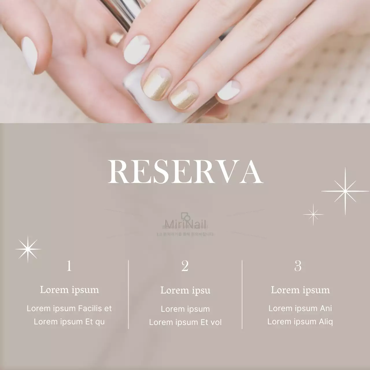 Promociona un sencillo salón de belleza de nail art en azul claro