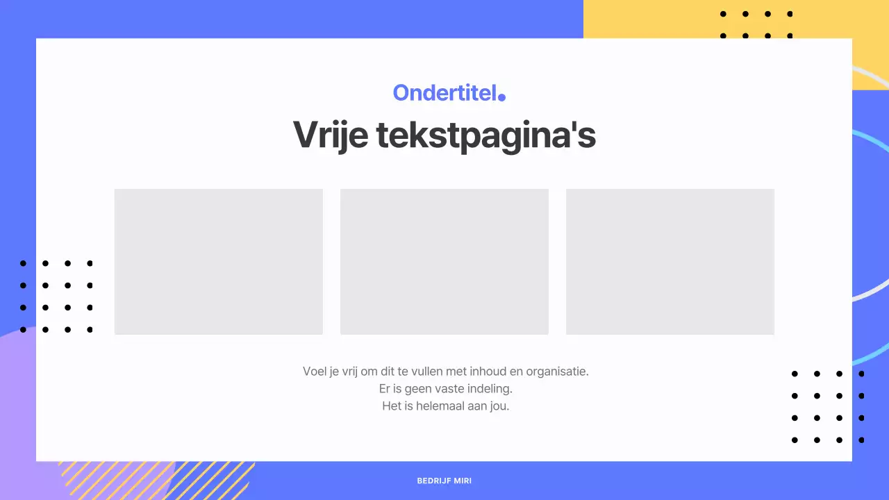 Geometrisch zakelijk rapport in blauw en geel