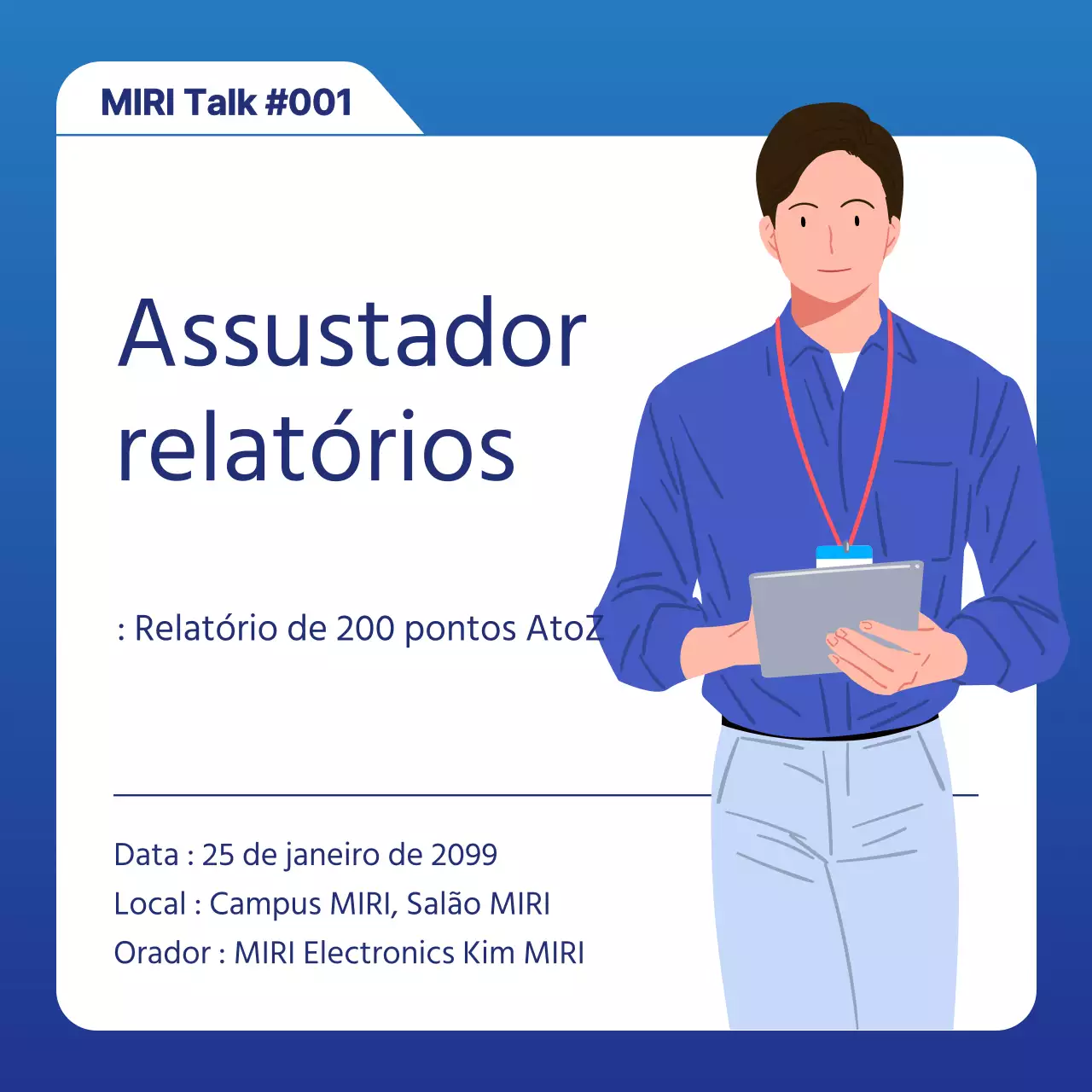 Azul e azul-marinho para uma aula especial de fim de ano moderna