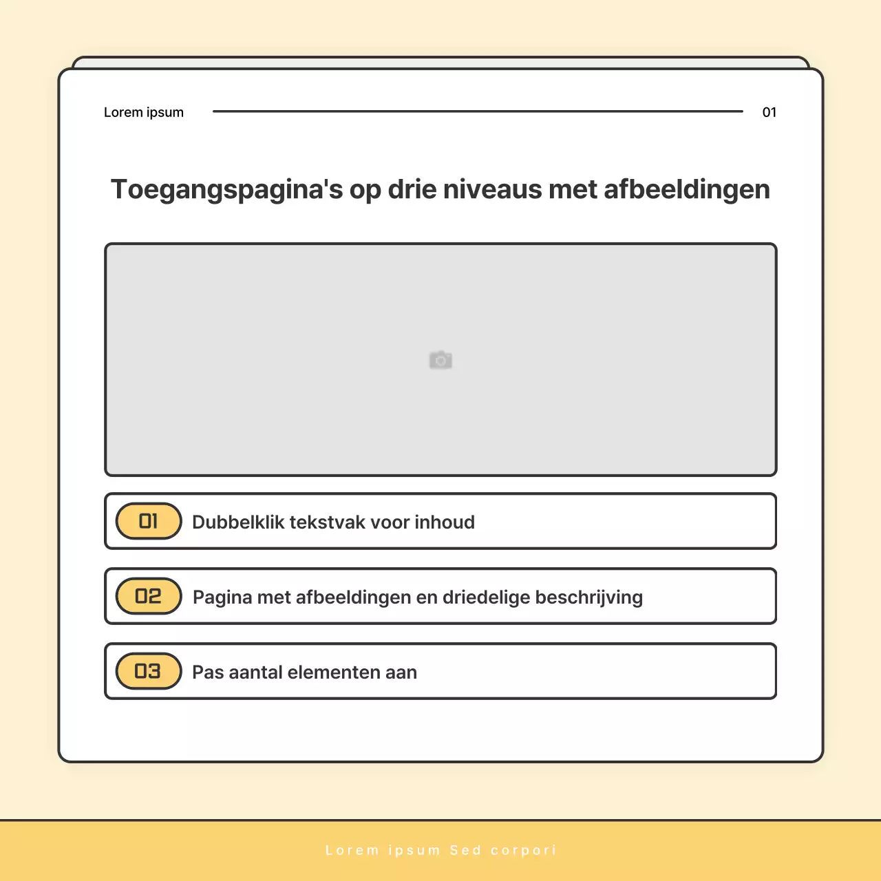 Een eenvoudige geel-witte nieuwsbriefpost van het welzijnskantoor