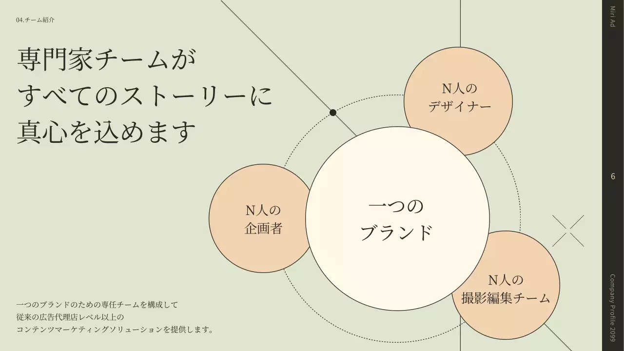 ベージュ モダン 会社案内 パンフレット プレゼンテーション