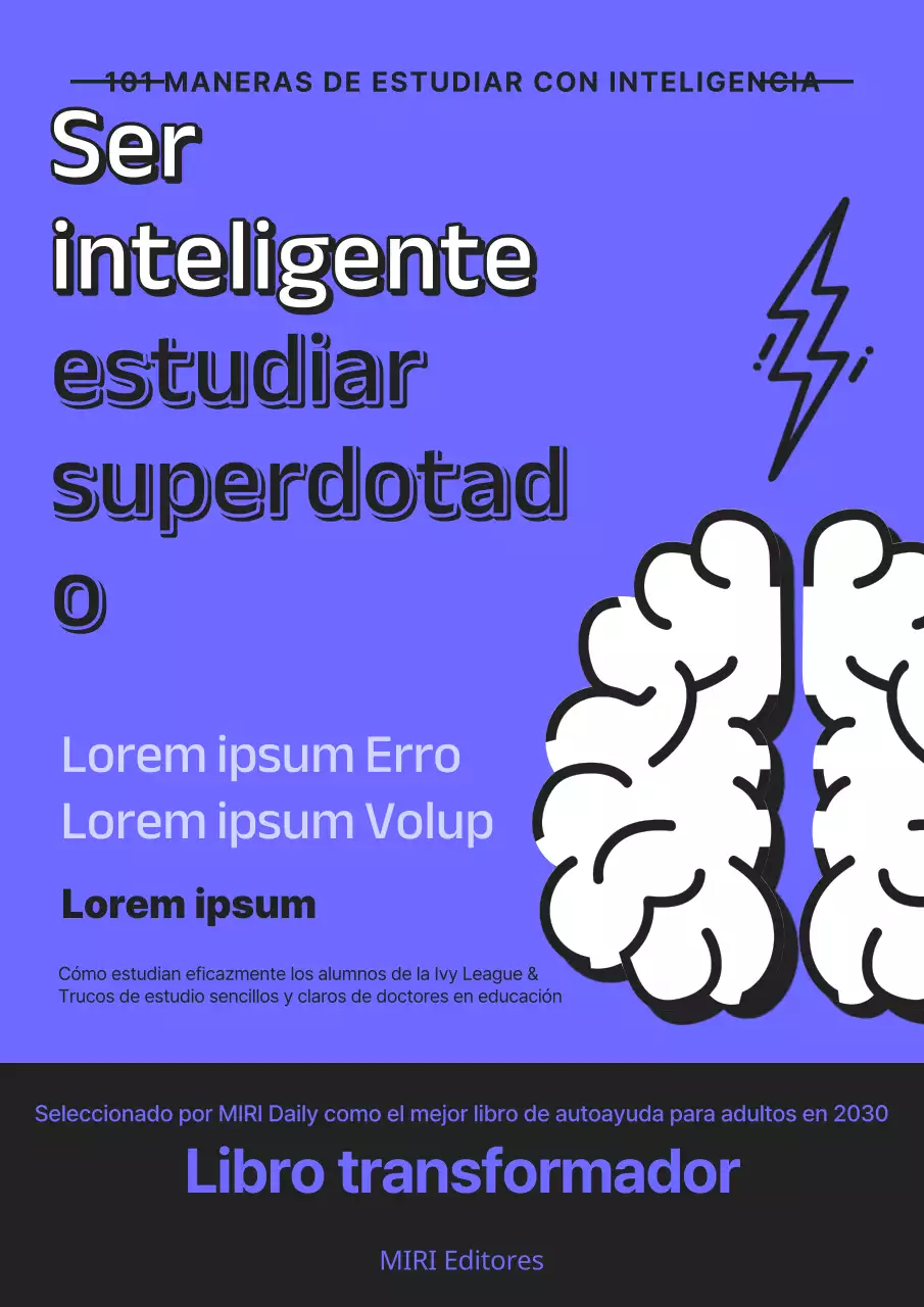 Una moderna cubierta de libro morada y negra para Cómo estudian los superdotados.