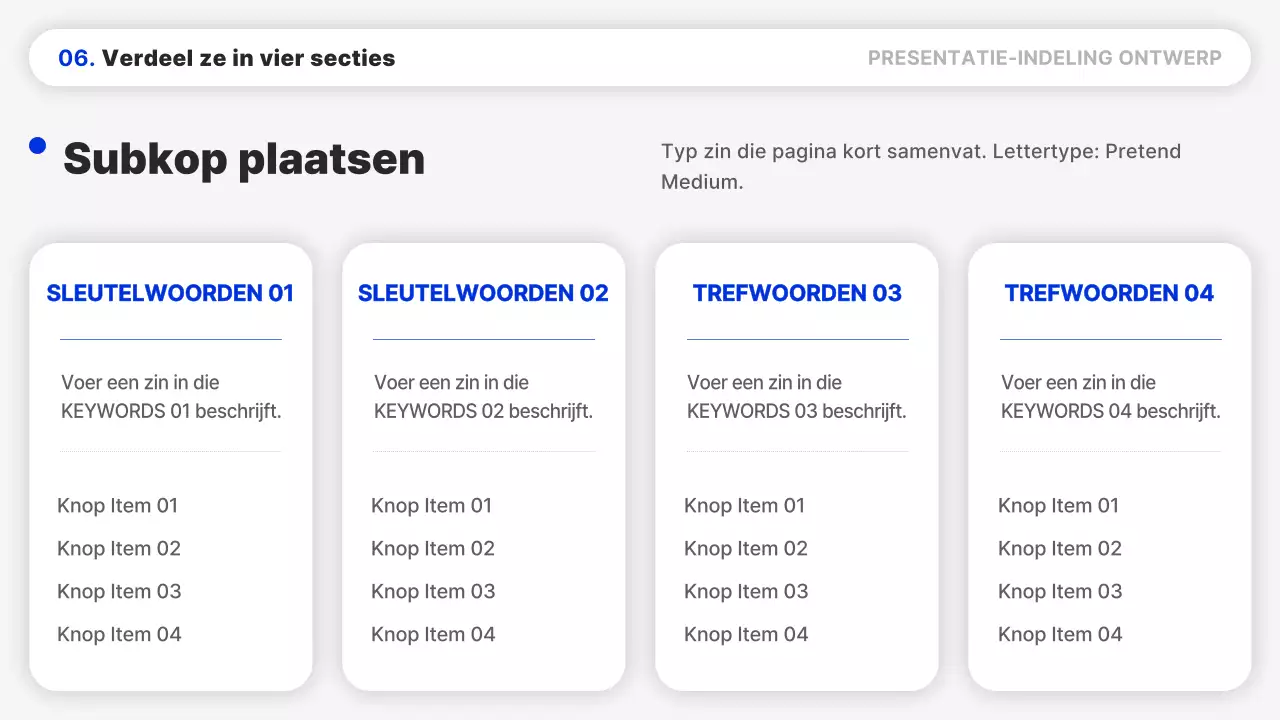 Een eenvoudig blauw en zwart lay-outrapport