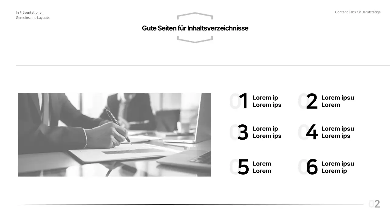 Schwarz-weiß, modernes Layout Bericht