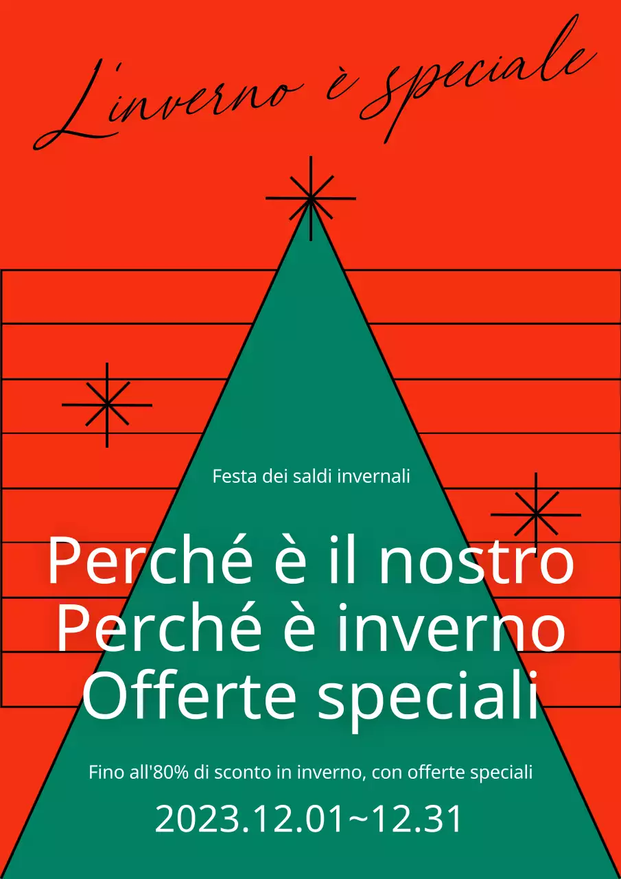 Promuovere un semplice evento natalizio in rosso e verde