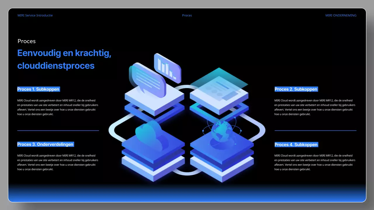 Een eenvoudige zwart-blauwe serviceopdracht