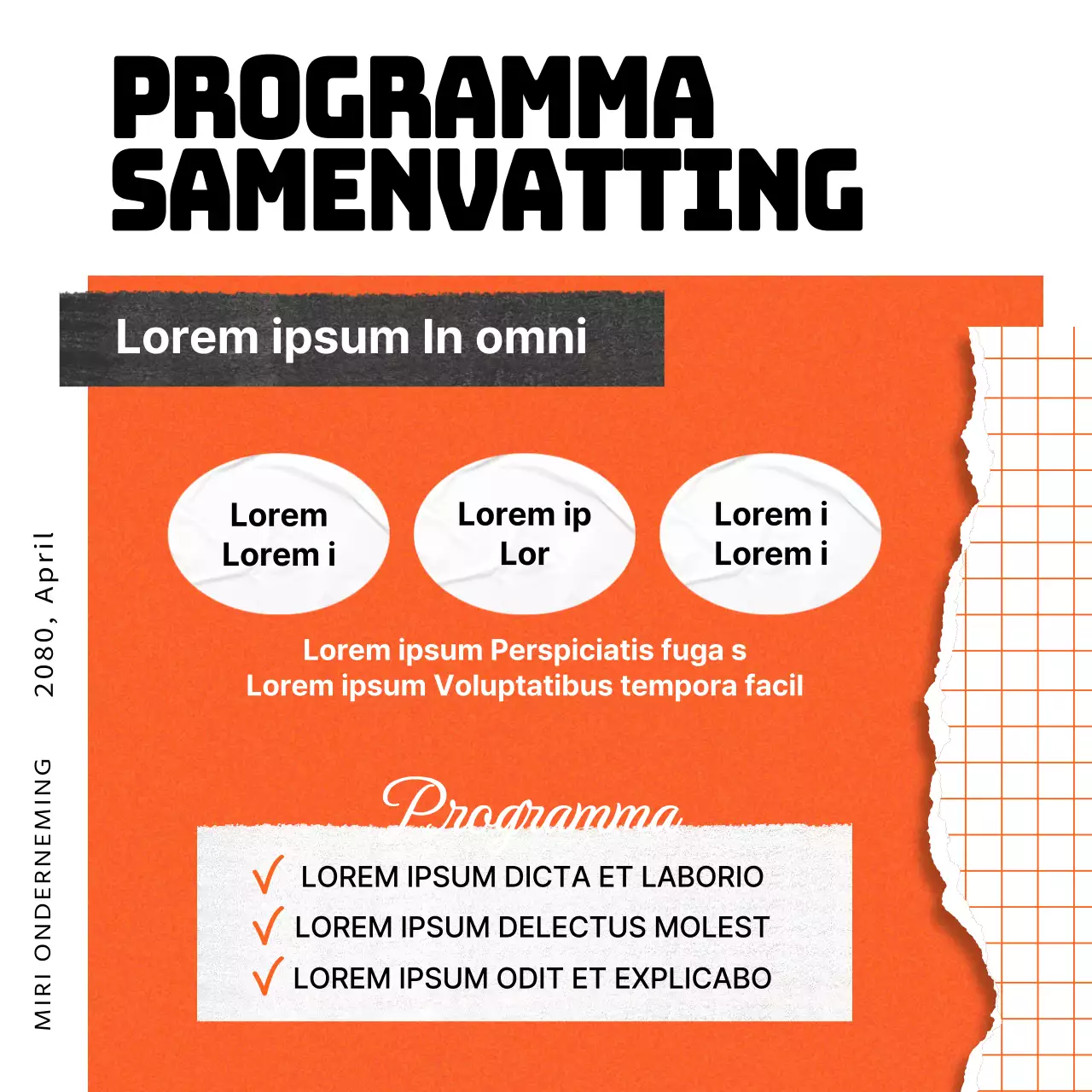 Promoot oranje en blauwe wandelconcerten