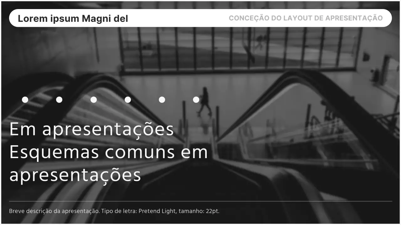 Um relatório de apresentação simples em azul e preto