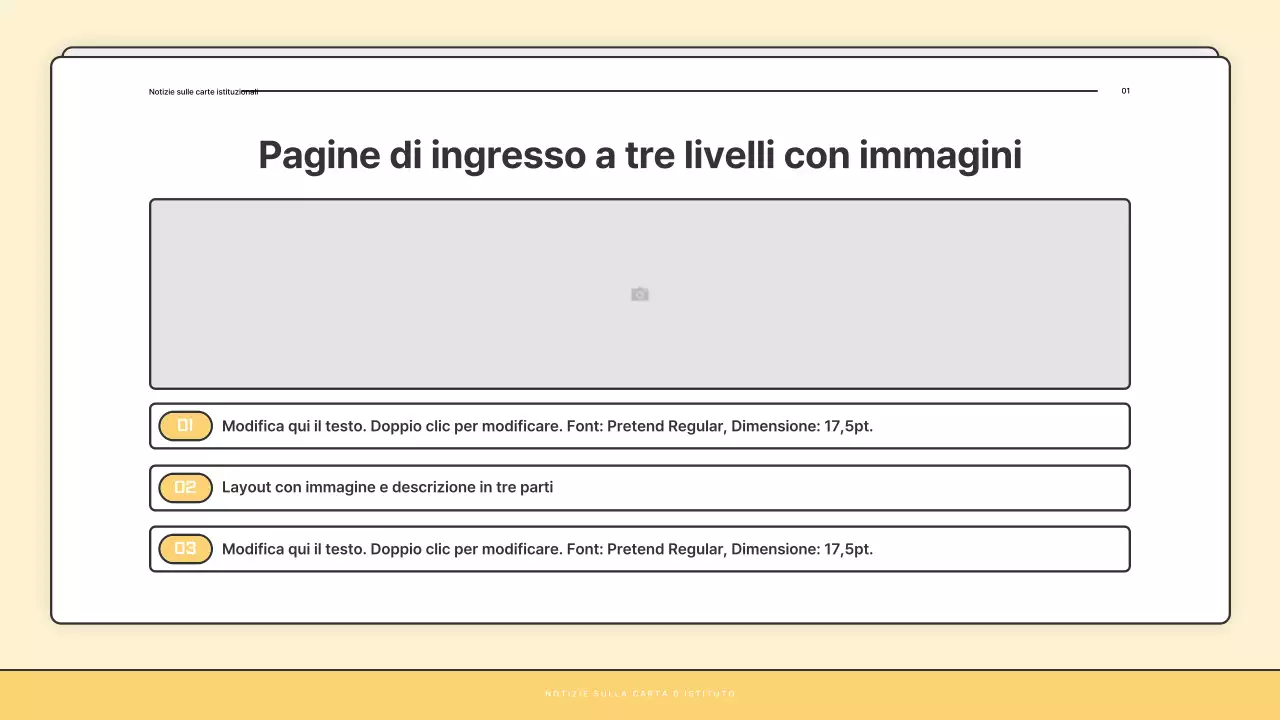 Un bollettino di base giallo e bianco dell'ufficio di assistenza sociale