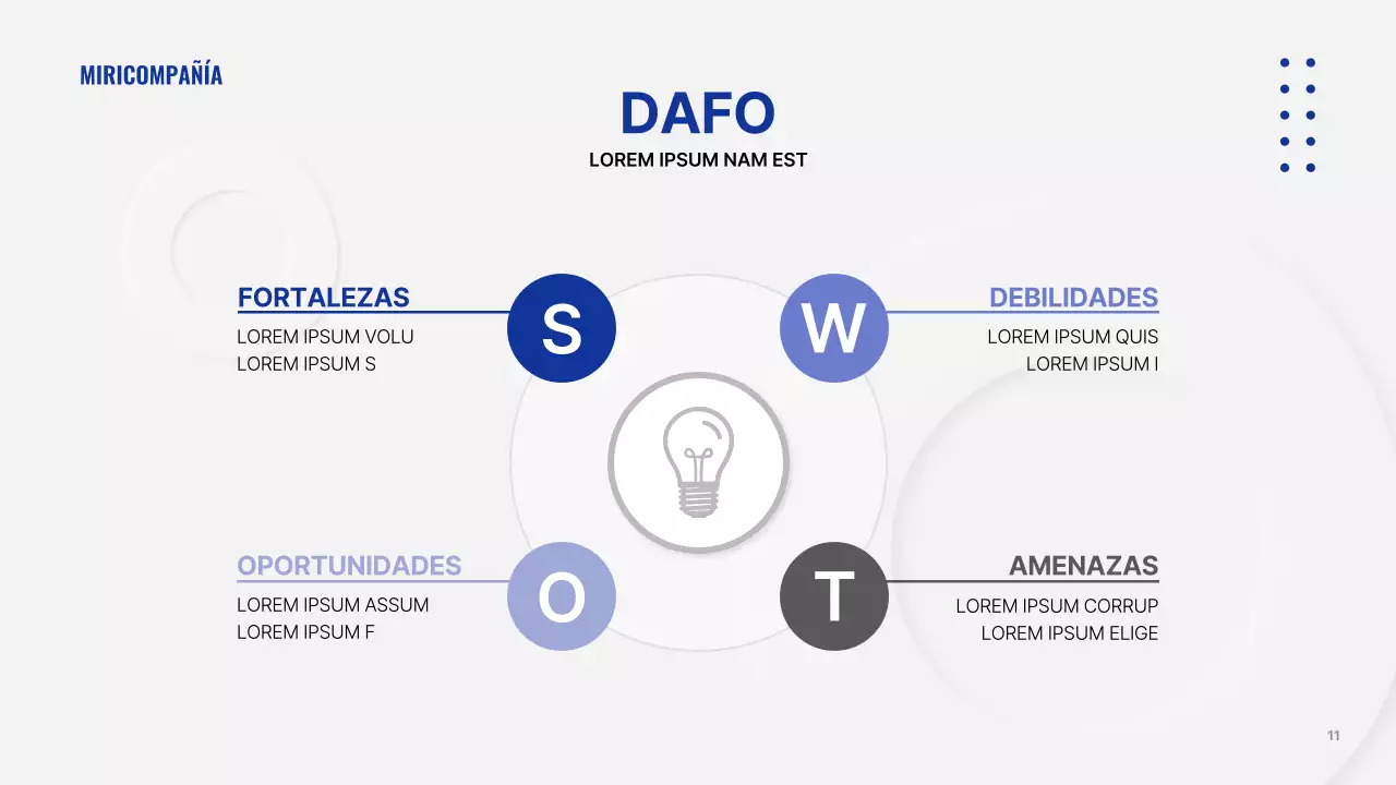 Una presentación empresarial gris y sencilla