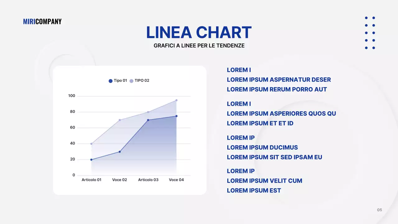 Una presentazione aziendale grigia e semplice