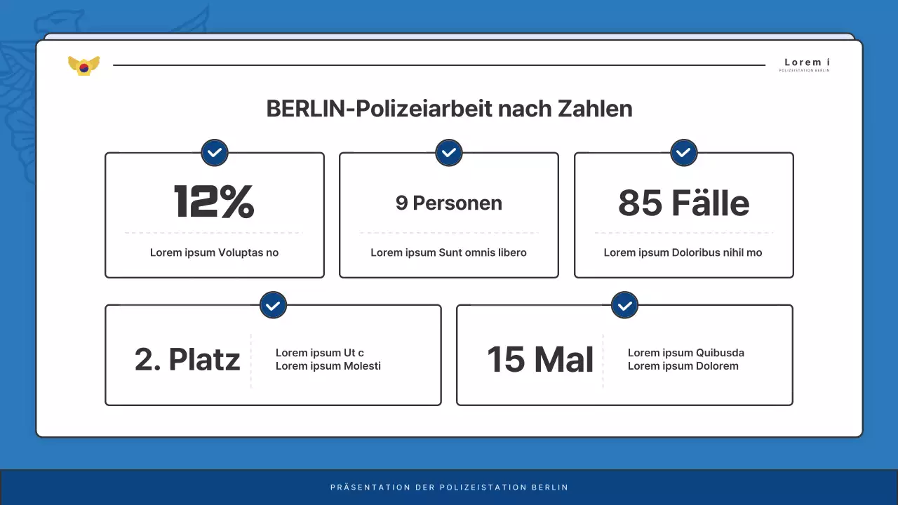 Standard-Newsletter der Polizeidienststelle in Blau und Marineblau