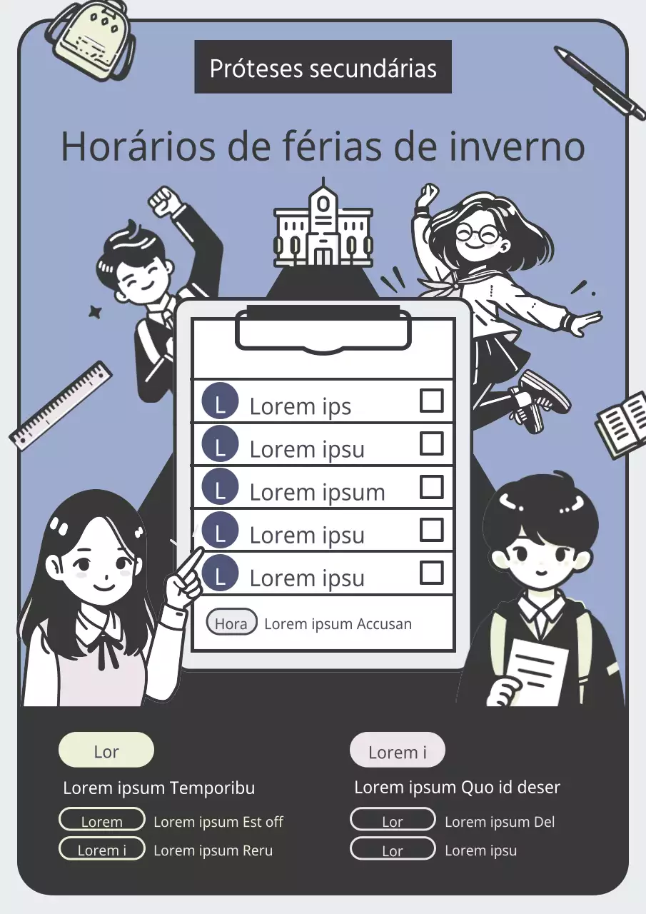 Promover umas férias de inverno acolhedoras em azul e preto