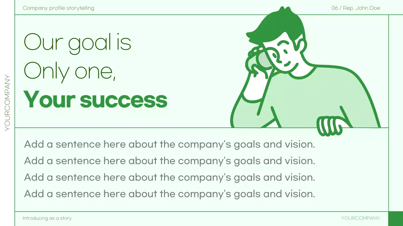 그린 미니멀 비즈니스 소개 프레젠테이션